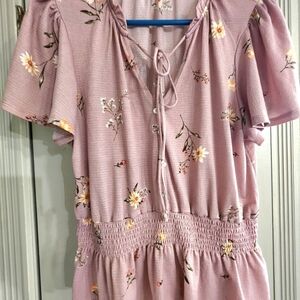 Meraki Pink Floral Dress